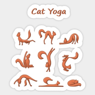 Cat Yoga Sticker